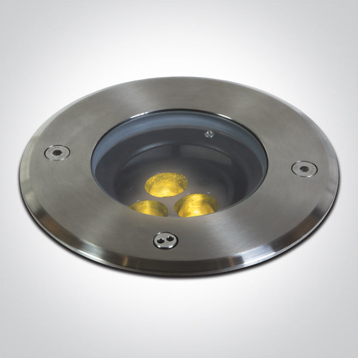 SS316L IP67 INGROUND ADJUSTABLE 3x1,5W WW 230V DARK LIGHT