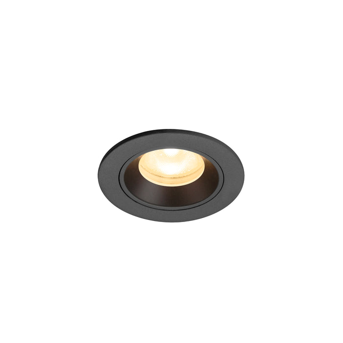 NUMINOS XS, Recessed ceiling light, 3000 K, 55°, IP20, round, black