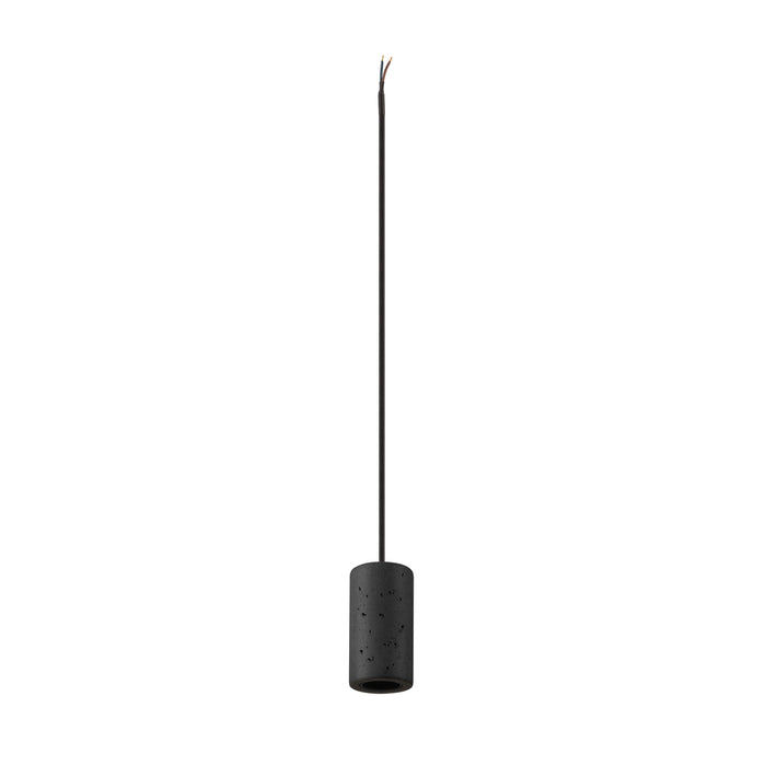 FITU PD, E27, stone, pendant light, pendant length 500 cm, open cable end, 1 x max. 15W, black