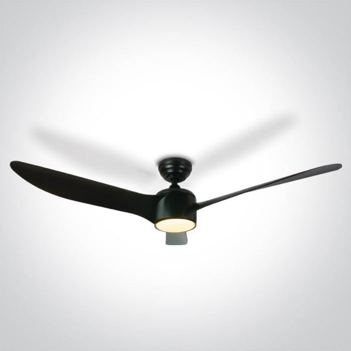 BLACK ABS ROD FAN 40W LED 22W CCTV IP20 230V