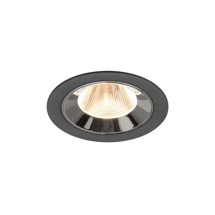 NUMINOS M, black/chrome recessed ceiling light 3000 K 20°