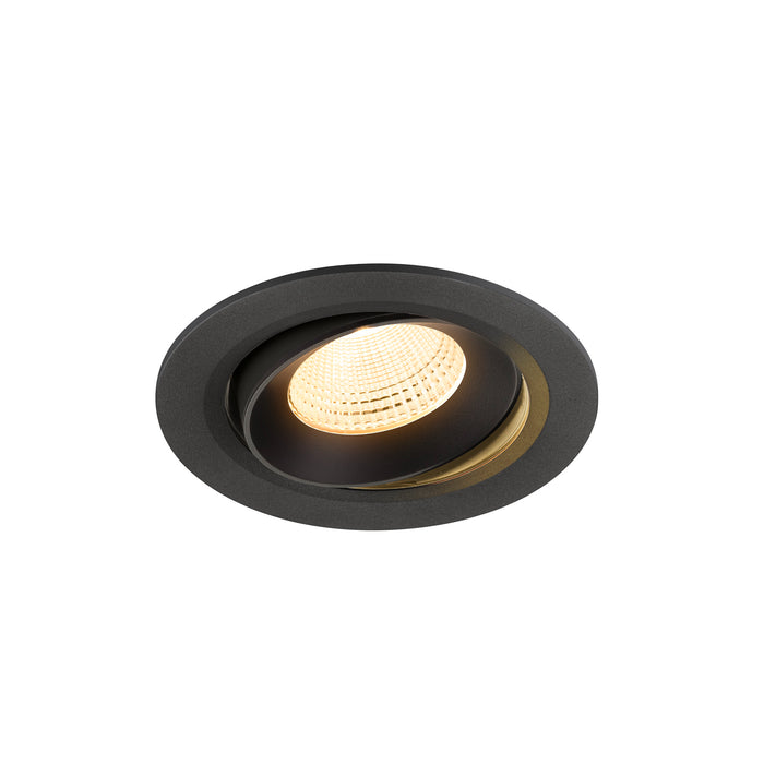 NUMINOS MOVE L, Recessed ceiling light, 3000 K, 55°, IP20, round, black
