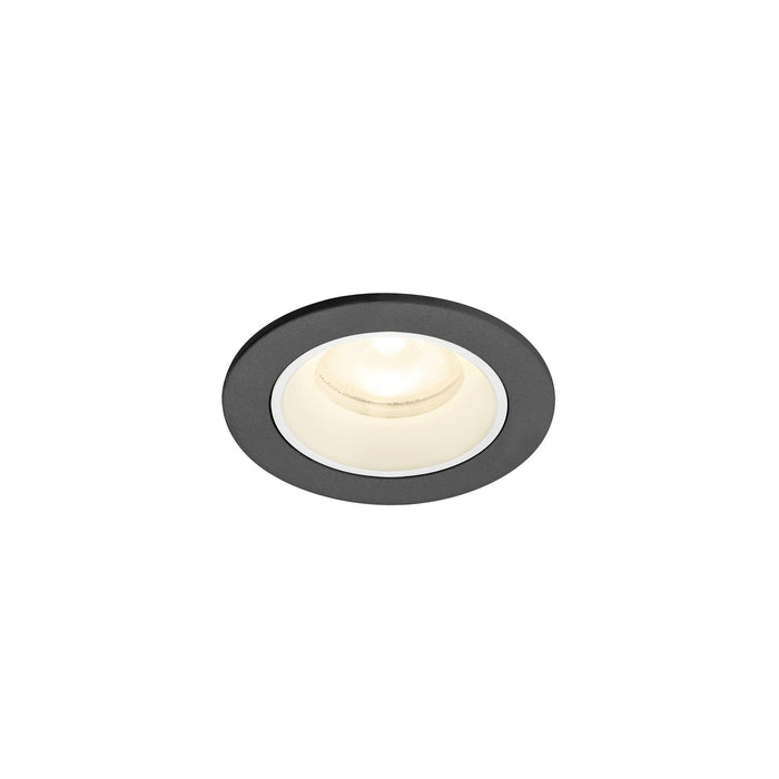 NUMINOS XS, Recessed ceiling light, 4000 K, 55°, IP20, round, black / white