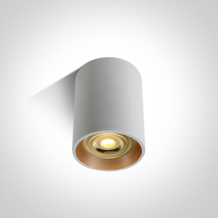 WHITE GU10 10W BRASS REFLECTOR DARK LIGHT