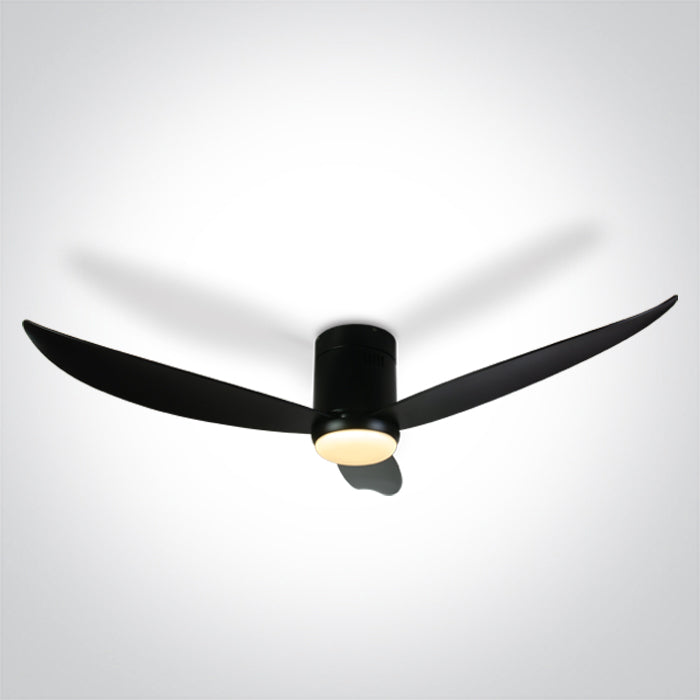 BLACK ABS CEILING FAN 35W LED 22W CCTV IP20 230V