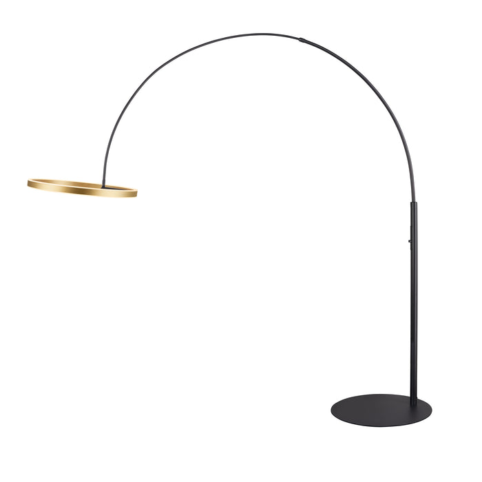 ONE BOW FL, Free-standing lamp black/brass 20 W 1200/1200 lm 2700/3000 K CRI 90 140°