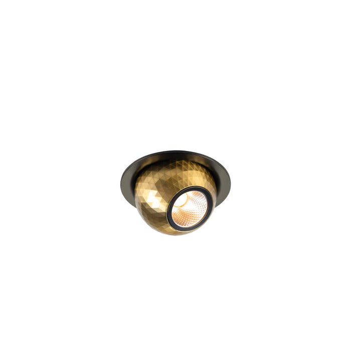 DYSKO, Recessed ceiling light, round, PHASE, 2700K, 6.4W, 36°, black / gold