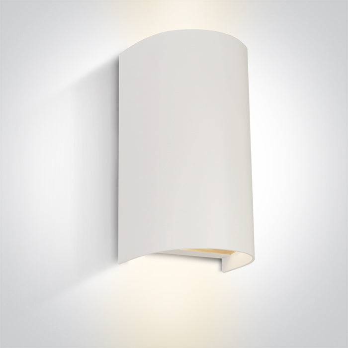 WHITE WALL LIGHT GU10 2x6W IP65 100-240V