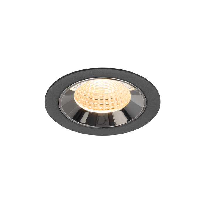 NUMINOS M, black/chrome recessed ceiling light 2700 K 55°