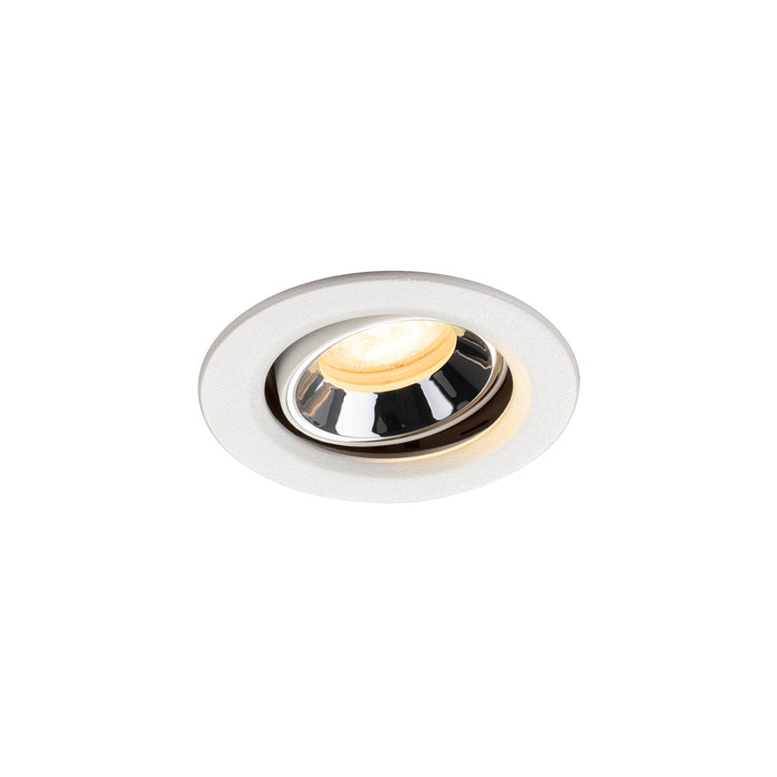 NUMINOS MOVE XS, white/chrom recessed ceiling light 3000 K 55°