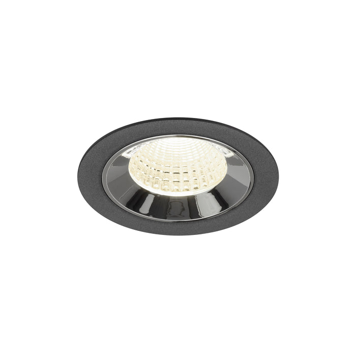 NUMINOS M, black/chrome recessed ceiling light 4000 K 55°