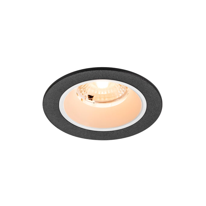 NUMINOS S, Recessed ceiling light, 2700 K, 40°, IP20, round, black / white