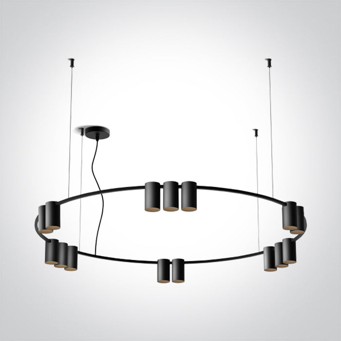 BLACK PENDANT GU10 15x7W IP20 100-240V