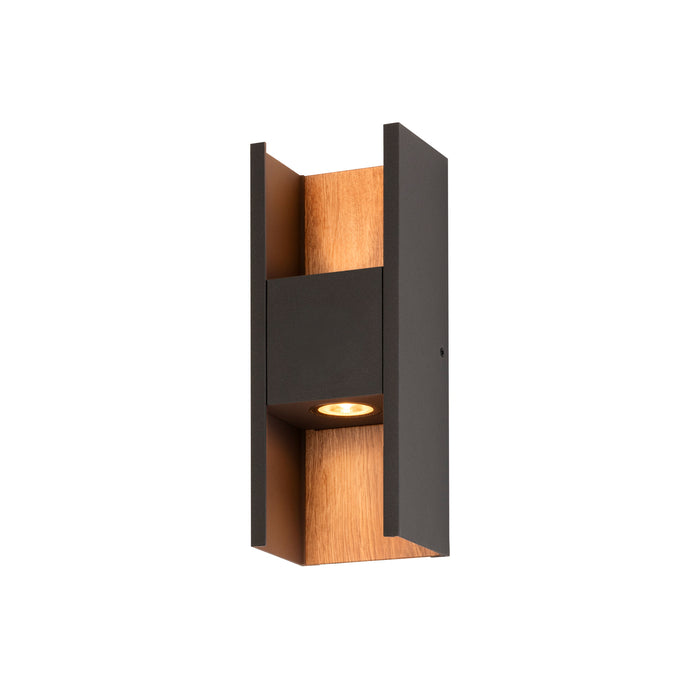 FLATT II, Wall-mounted light, PHASE, 2700 K, 9.5W, anthracite / brown