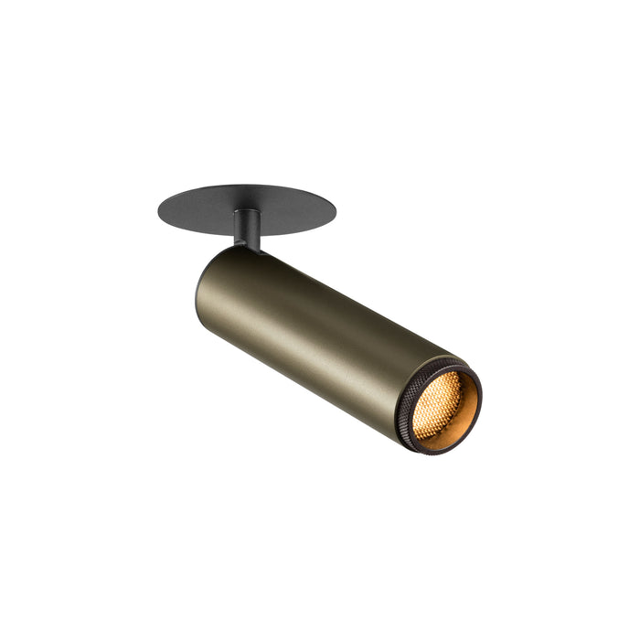 GRIP! M, Recessed ceiling light, PHASE, 2700 K, 42°, IP20, cylindrical, bronze / black