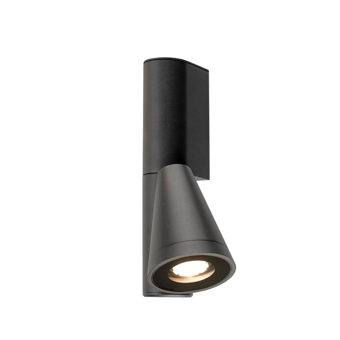 T-TUBE, wall-mounted light, GU10, single, IP65, max. 10 W, black