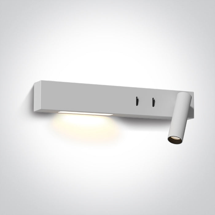 WHITE 3W SPOT + 6W WW WALL LAMP IP20 230V
