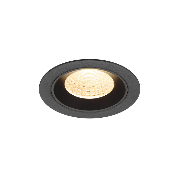NUMINOS M, Recessed ceiling light, 3000 K, 55°, IP20, round, black
