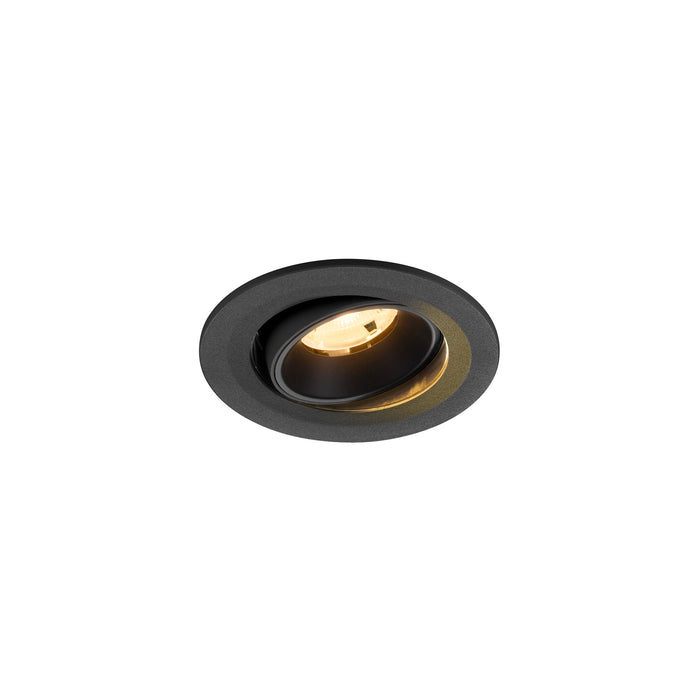 NUMINOS MOVE S, Recessed ceiling light, 3000 K, 20°, IP20, round, black