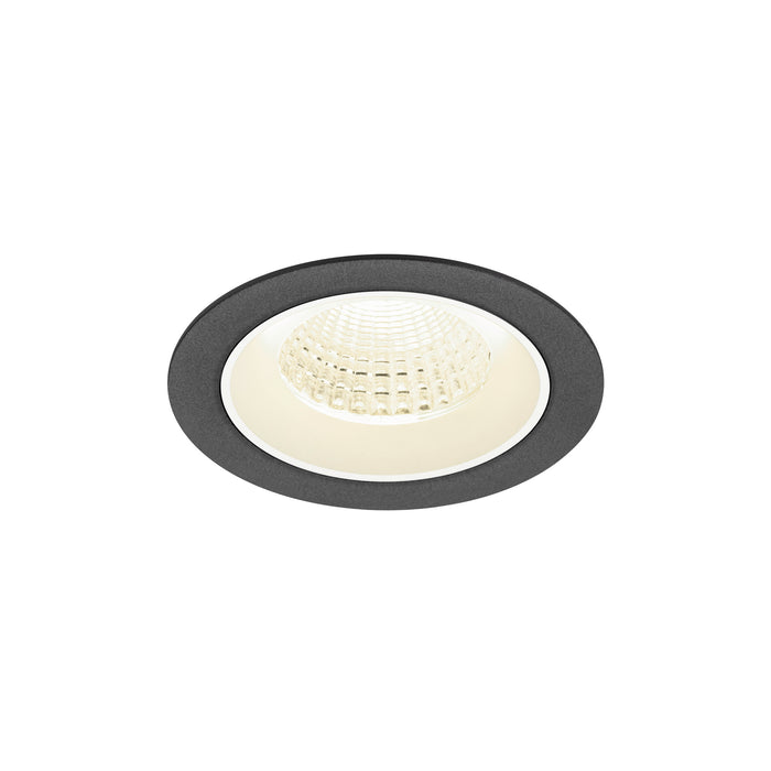 NUMINOS M, Recessed ceiling light, 4000 K, 55°, IP20, round, black / white