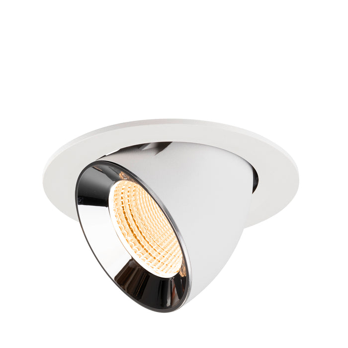 NUMINOS GIMBLE L, white/chrom recessed ceiling light 2700 K 55°