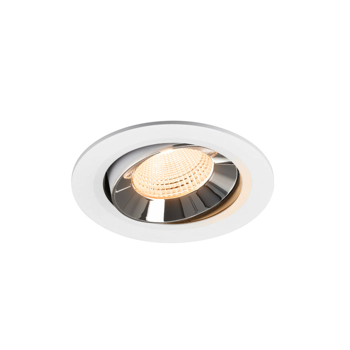 NUMINOS MOVE L, white/chrom recessed ceiling light 2700 K 55°