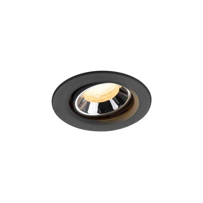 NUMINOS MOVE XS, black/chrome recessed ceiling light 4000 K 40°