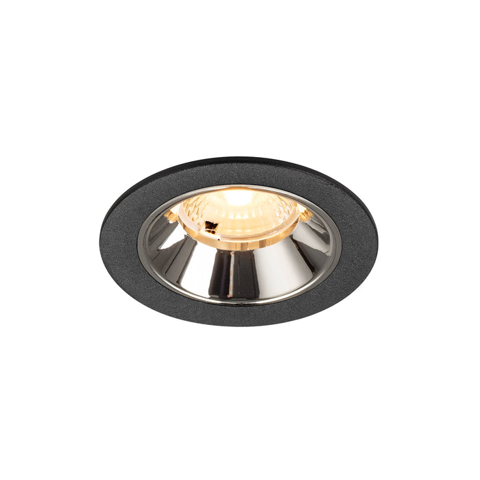NUMINOS S, black/chrome recessed ceiling light 3000 K 40°