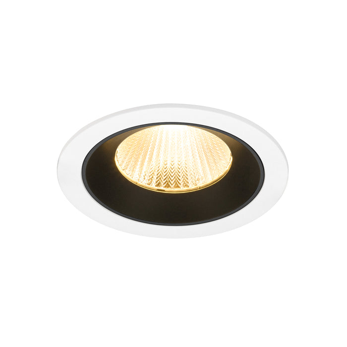 NUMINOS L, white/black recessed ceiling light 3000 K 40°