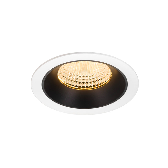 NUMINOS XL, white/black recessed ceiling light 3000 K 55°