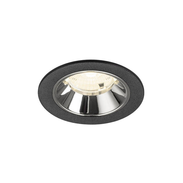 NUMINOS S, black/chrome recessed ceiling light 4000 K 55°