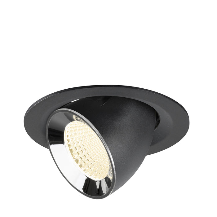 NUMINOS GIMBLE M, black/chrome recessed ceiling light 4000 K 40°