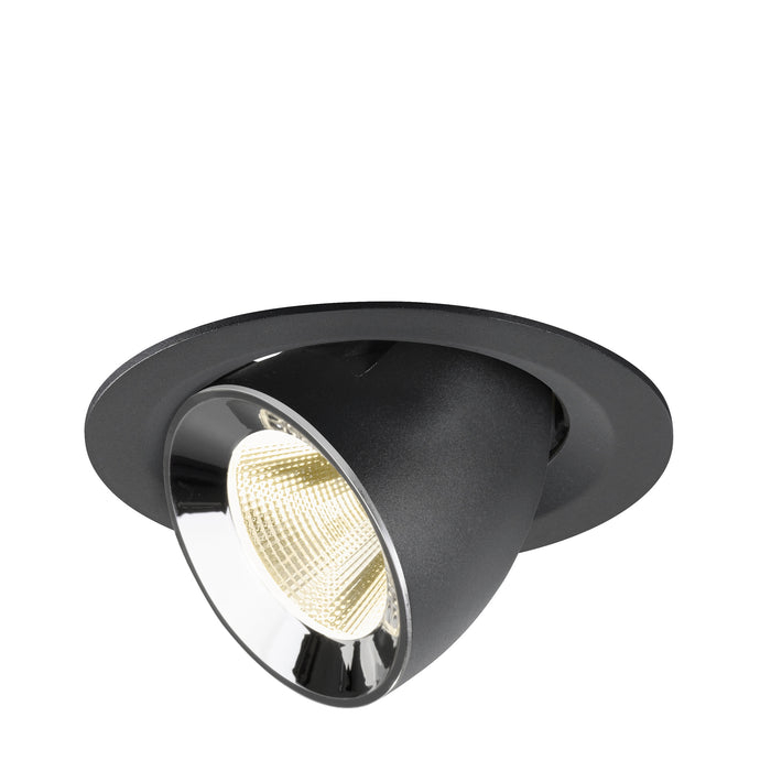 NUMINOS GIMBLE M, black/chrome recessed ceiling light 4000 K 20°