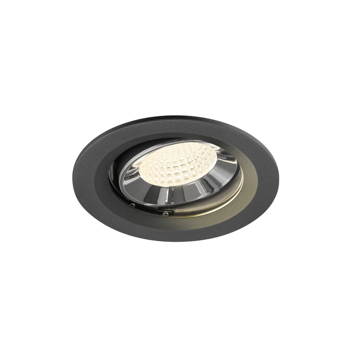 NUMINOS MOVE M, black/chrome recessed ceiling light 4000 K 55°