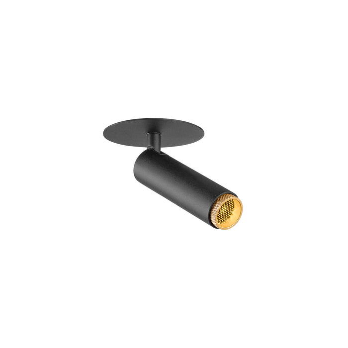 GRIP! S, Ceiling-mounted light, PHASE, 3000 K, 29°, IP20, cylindrical, black / gold