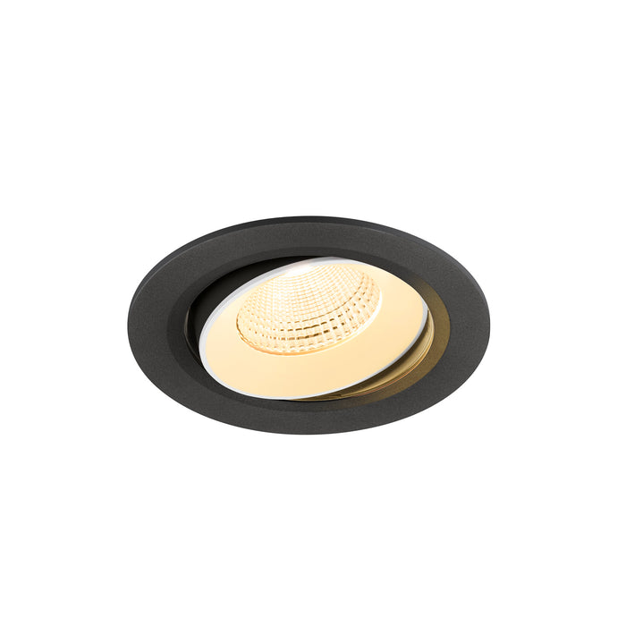 NUMINOS MOVE L, Recessed ceiling light, 3000 K, 55°, IP20, round, black / white