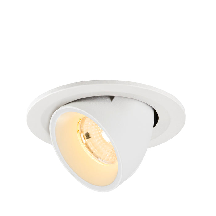 NUMINOS GIMBLE S, Recessed ceiling light, 3000 K, 55°, IP20, round, white