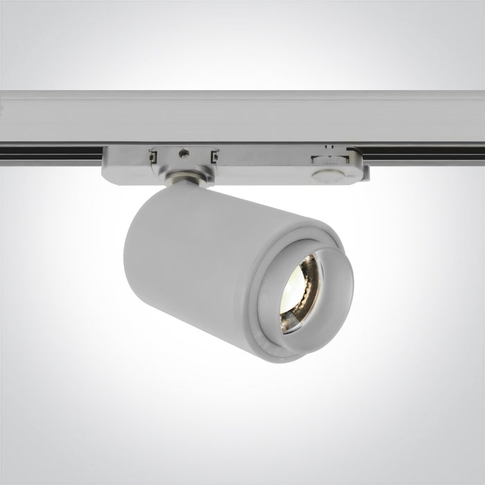 WHITE COB 20W WW TRACK SPOT 20-60deg ADJUSTABLE BEAM 230V
