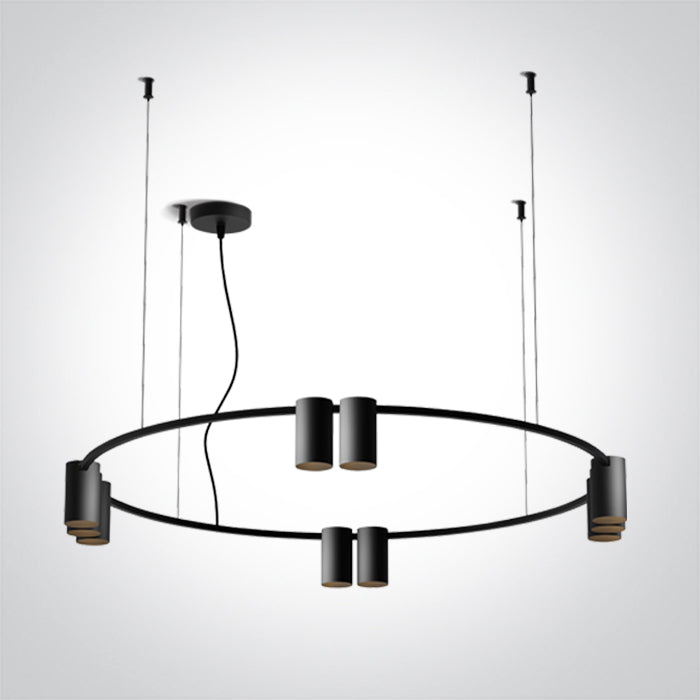 BLACK PENDANT GU10 10x7W IP20 100-240V