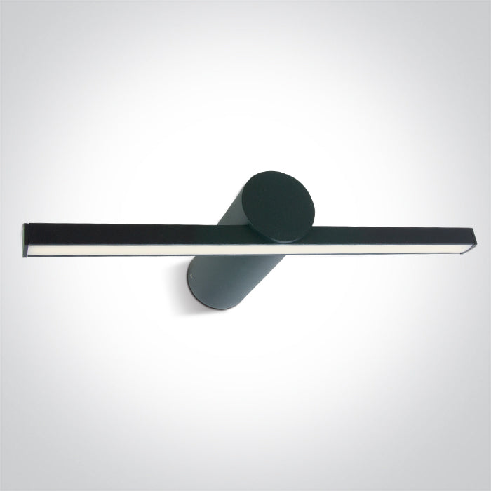 BLACK LED BATHROOM / WALL LIGHT 8W WW IP44 230V