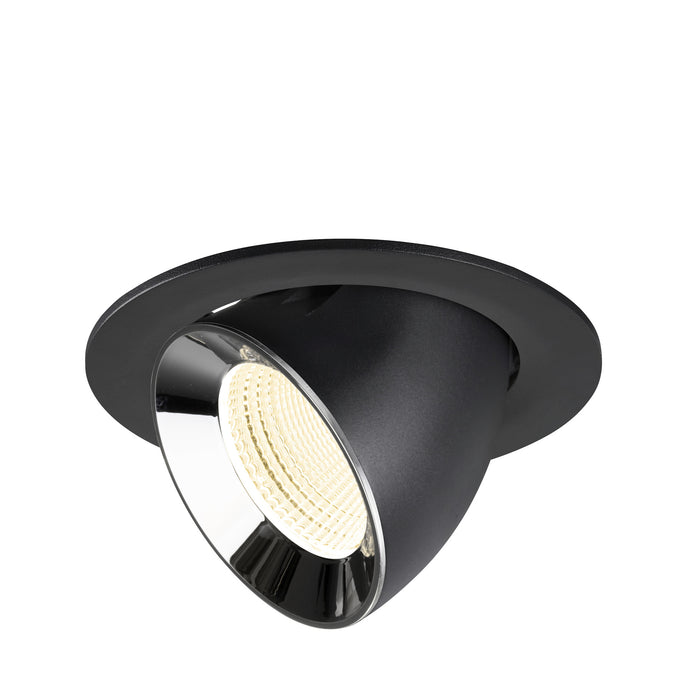 NUMINOS GIMBLE L, black/chrome recessed ceiling light 4000 K 55°