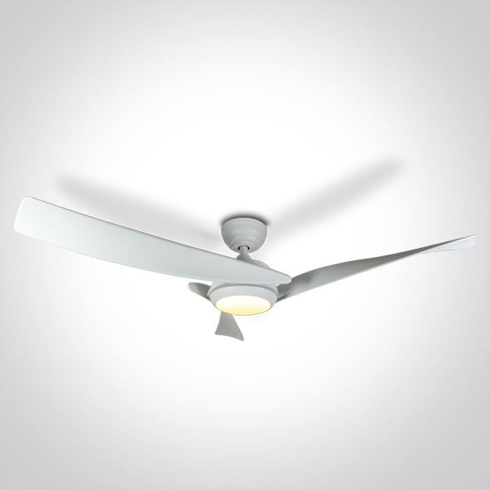 WHITE ABS ROD FAN 45W LED 22W CCTV IP20 230V