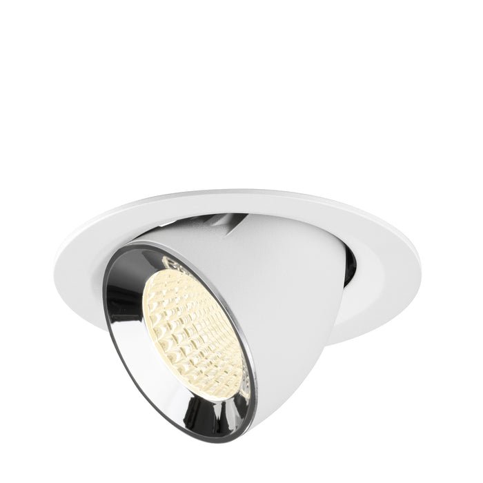 NUMINOS GIMBLE M, white/chrom recessed ceiling light 4000 K 55°