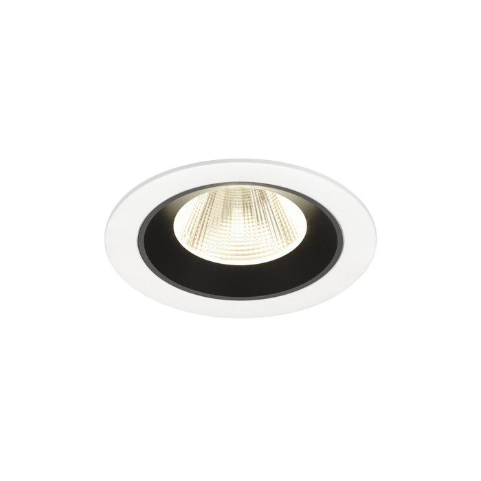NUMINOS M, white/black recessed ceiling light 4000 K 20°