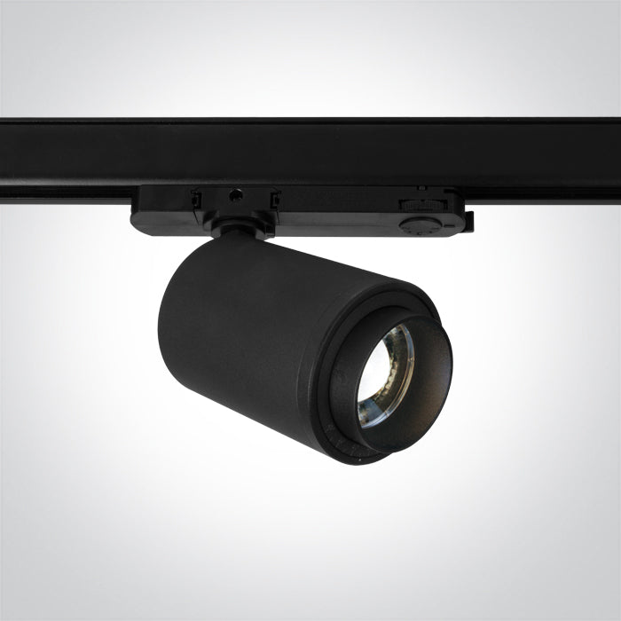 BLACK COB 20W WW TRACK SPOT 20-60deg ADJUSTABLE BEAM 230V