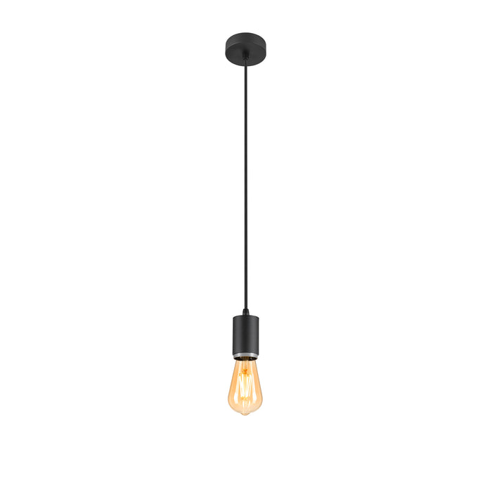 LALU, pendant light, E27 base, Mix&Match, pendant length 200 cm, 1 x max. 10W, black