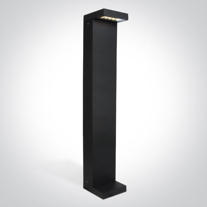 ANTHRACITE BOLLARD 70cm 8W CW IP65 230V