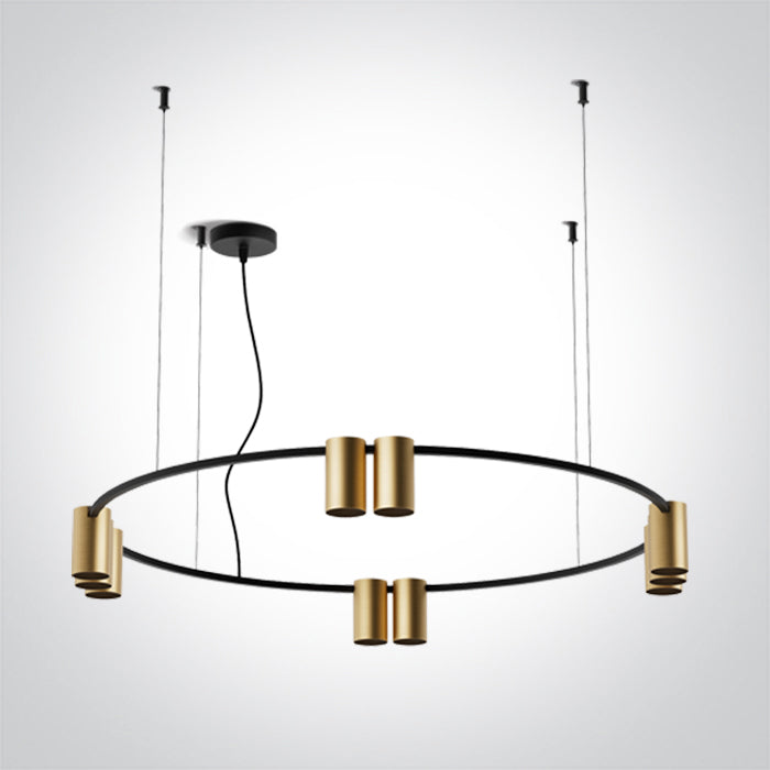 BRUSHED BRASS PENDANT GU10 10x7W IP20 100-240V