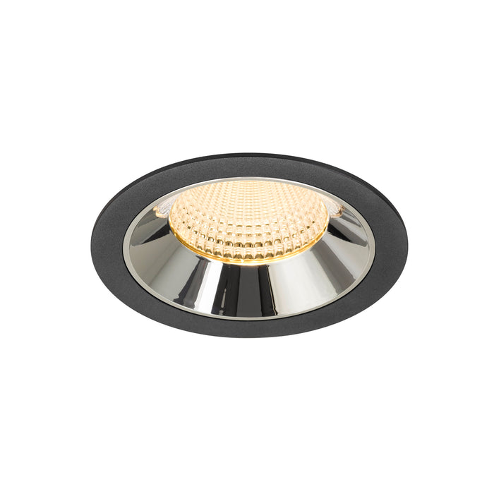 NUMINOS XL, black/chrome recessed ceiling light 3000 K 55°