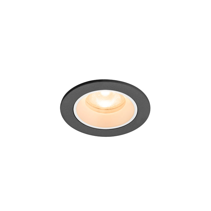 NUMINOS XS, Recessed ceiling light, 2700 K, 55°, IP20, round, black / white